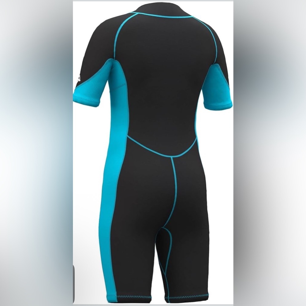 Hevto Kids Wetsuit Shorty for Boys 2mm Neoprene Thermal Front Zip Size 13 - Picture 2 of 8